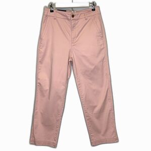 Gap Womens Pink Girlfriend Khaki Pants High Rise‎ Stretch Cotton Blend Size 6